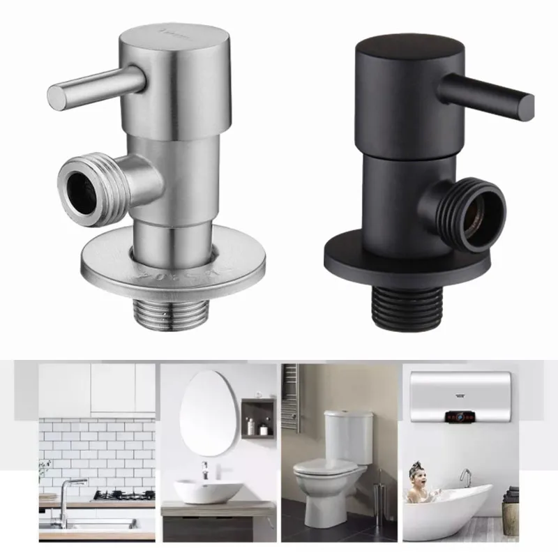 

1 шт. угловой клапан из нержавеющей стали, кран для остановки воды, долгий срок службы, треугольный клапан, управление наполнением туалета, водопроводный кран, переключатель