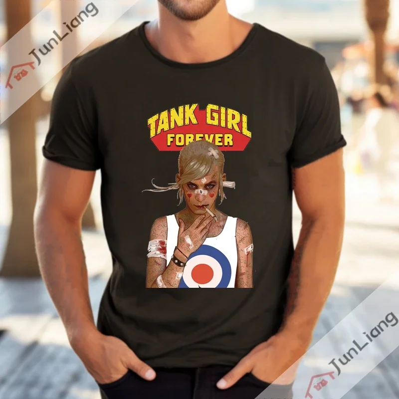 Harajuku Tank Girl Women's T-shirt Movie Gift Sportswear Man Spades Alternative Bomb Feminist Y2k Clothing Tops Streetwear Men