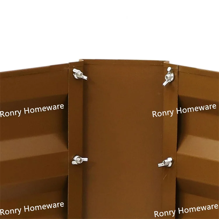 Modern Powder Coated Raised Metal Garden Bed 91.4x91.4x29.8cm for Outdoor Vegetables and Flowers by Ronry