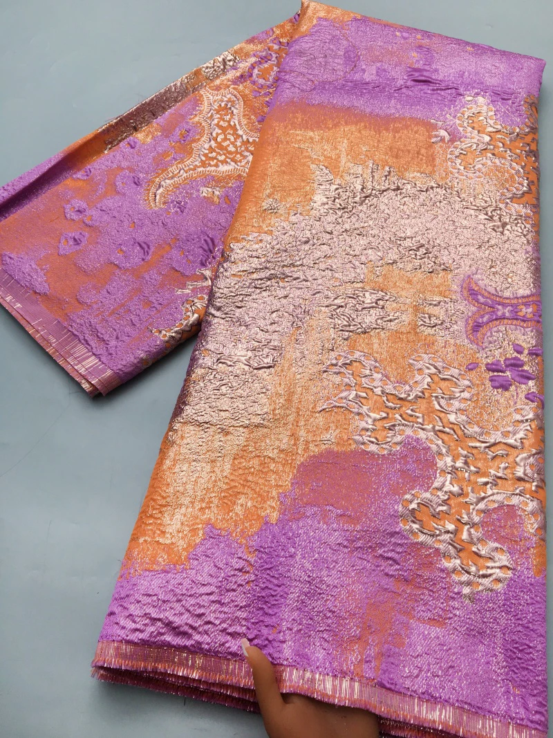 

2026 африканская парчовая кружевная ткань высокого качества нигерийская жаккардовая кружевная ткань африканская кружевная ткань для женщин свадебные платья TY4686