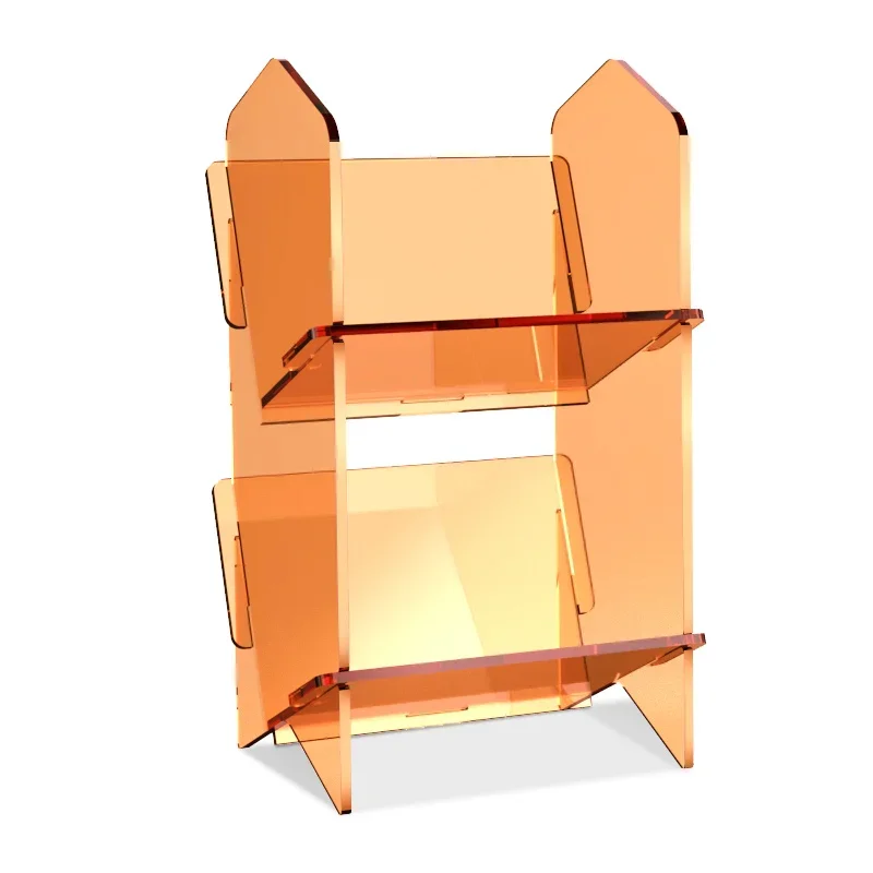 

Acrylic Bookcase Transparent High-End Floor Shelf Creative Small Bookcase Desktop Modern Simple Storage Holder