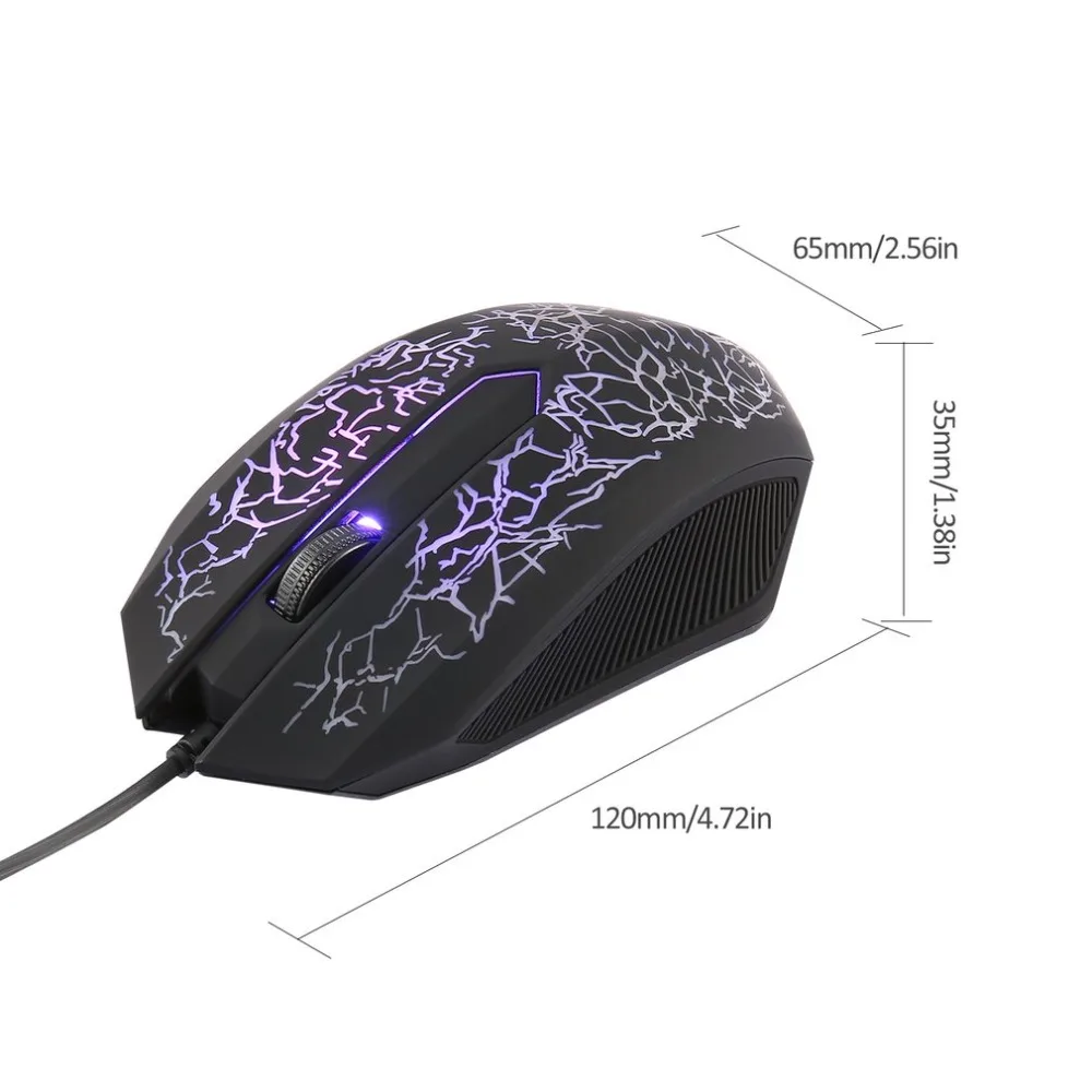 USB Wired Game Mouse 3D LED Optical 3 Buttons 3200 DPI Pro Gamer Computer Mice For Desktop PC Laptop Adjustable Gaming Mouse