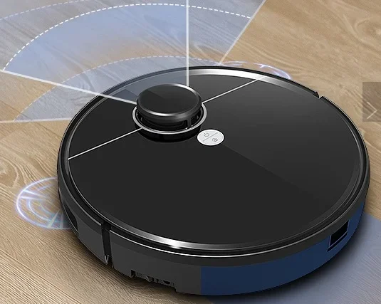 Ridar Navigation، مكنسة كهربائية روبوتية أوتوماتيكية ABIR X8، مكنسة كهربائية ذاتية الشحن، تحكم في تطبيق WiFi