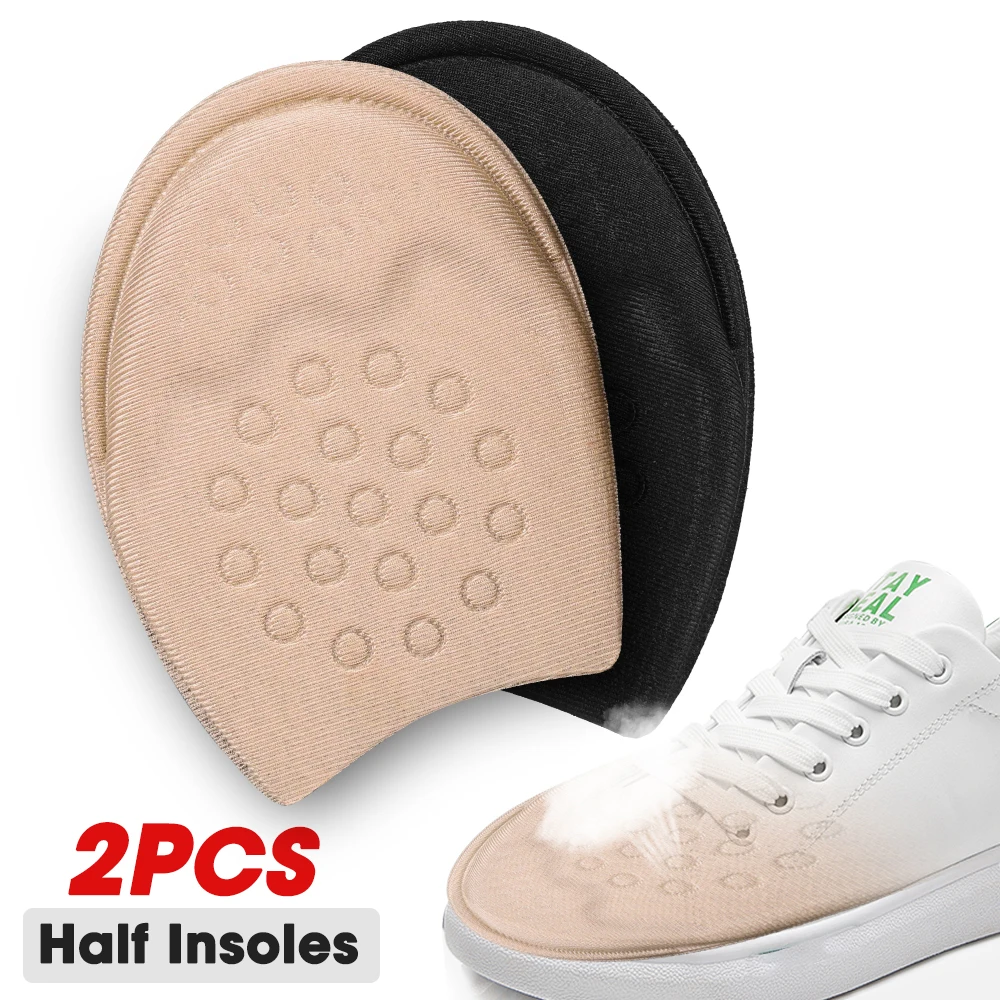 2pcs Half Front Insoles Women Men Pain Relief Forefoot Insert Insole Non-slip Reduce Buffering Shoes Inserts Pads Feet Care