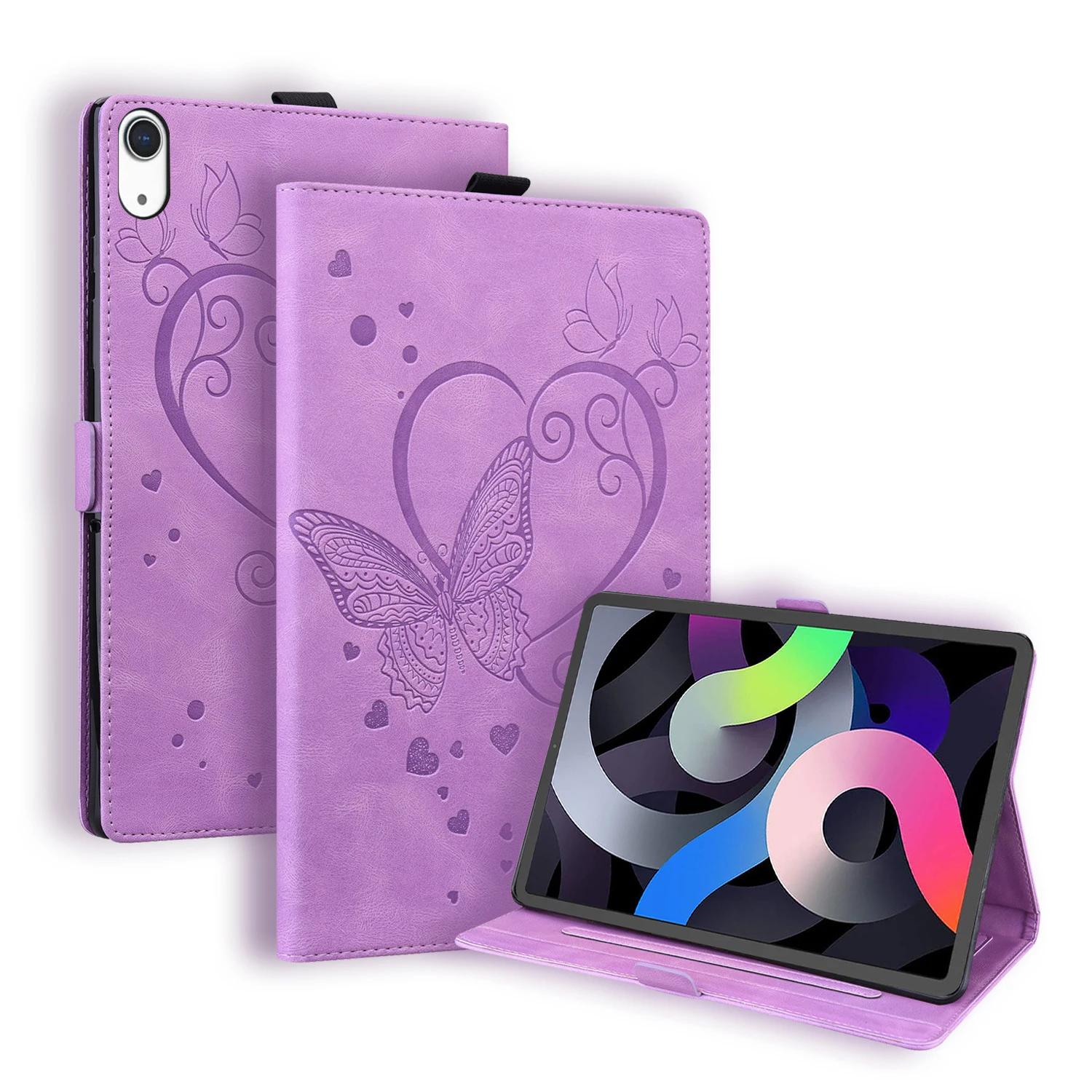 

Butterfly Stand Leather Case For iPad 2025 10.2 10.9 11 12.9 13 inch Pro Air MINI 4 5 6 7 8 9 10th Generation Card Slot Cover