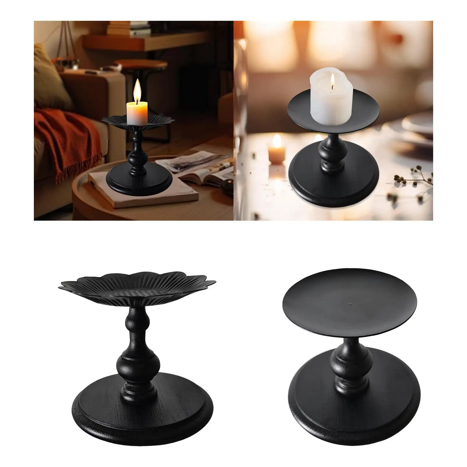 

Pillar Candle Holder Plate for Wedding Party Living Room Home Decoration