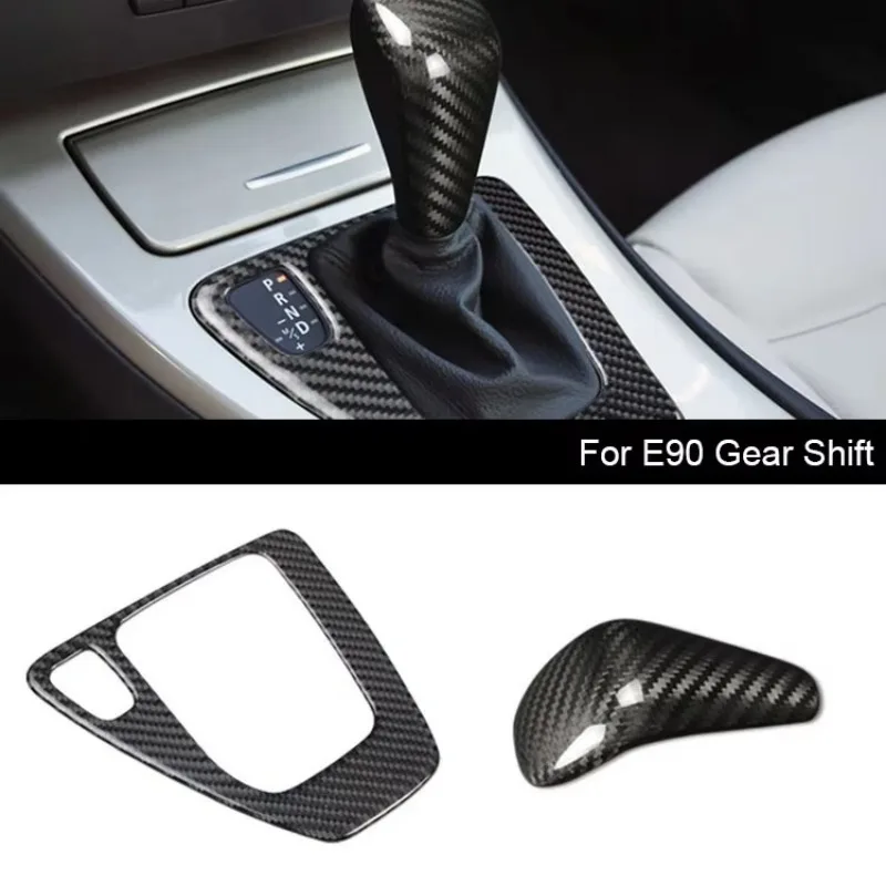 

Крышка ручки переключения передач из углеродного волокна, автомобильная накладка E90, накладка из углеродного волокна с регулируемой скоростью для BMW