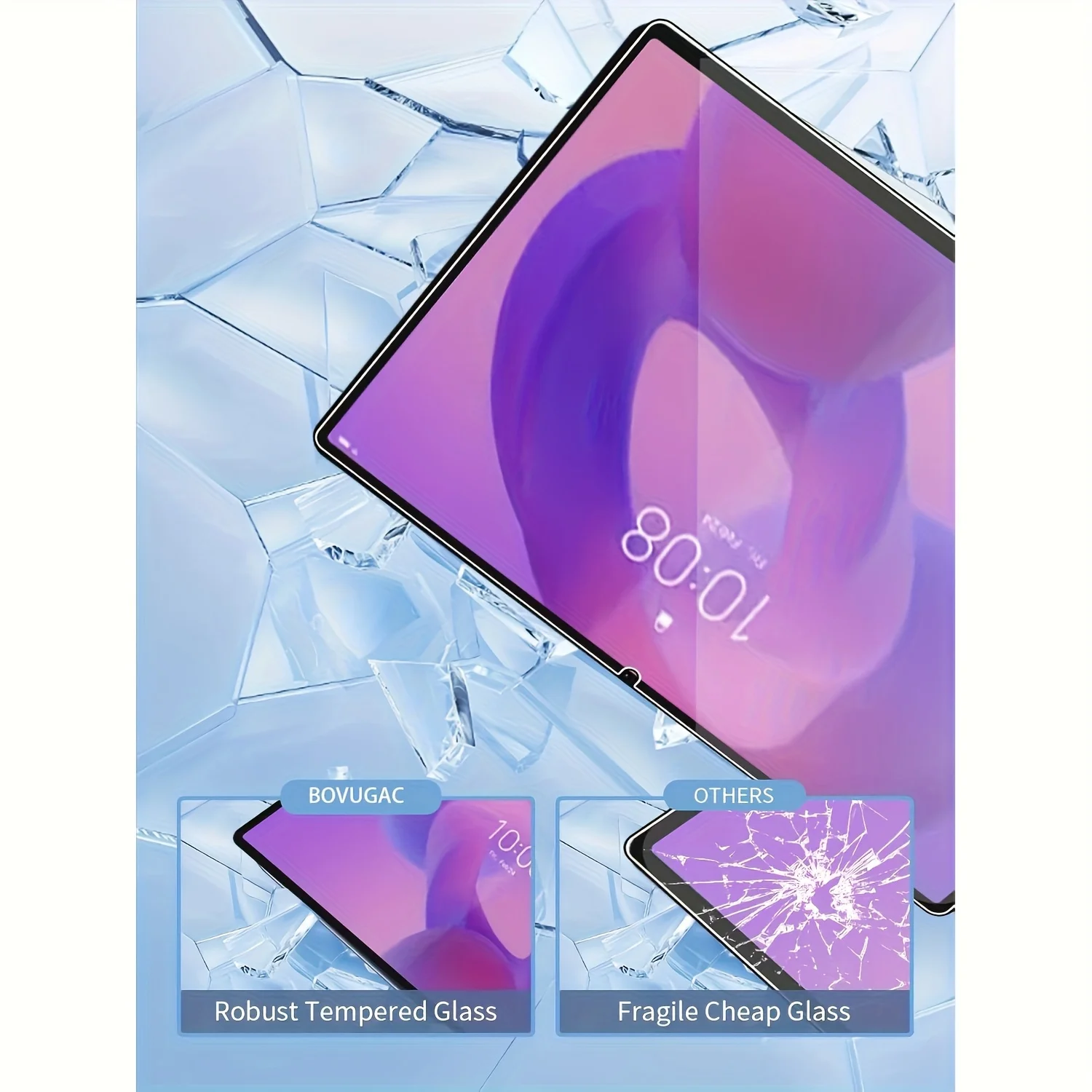 Pack of 2, suitable for Lenovo Idea Tab Pro 12.7-inch tablet screen protector 9H hardness - scratch-resistant and wear-resistant