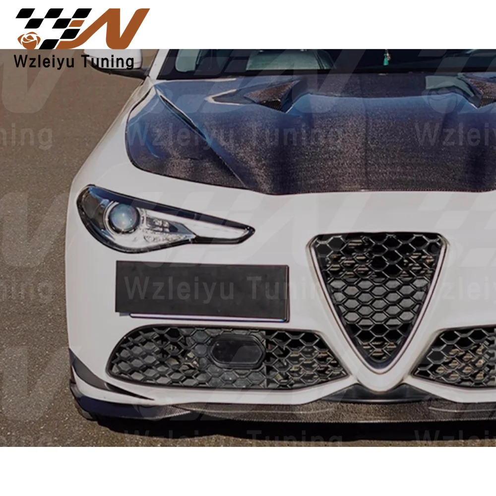 RBT Style Carbon Fiber Front Hood Bonnet Fit For Alfa Romeu Giulia 17-24 High Quality Fitment