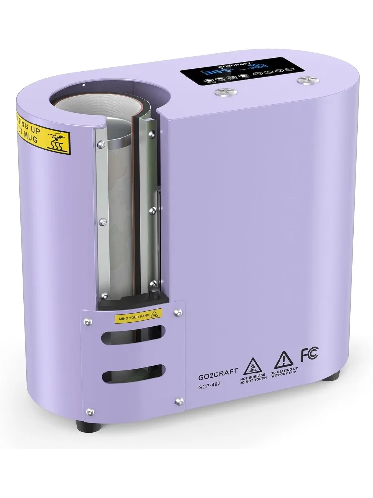 

Auto Seamless Tumbler Heat Press Machine, Automatic Rotation Advanced Cup Heat Press with Fast & Even Heating, 4 Memory