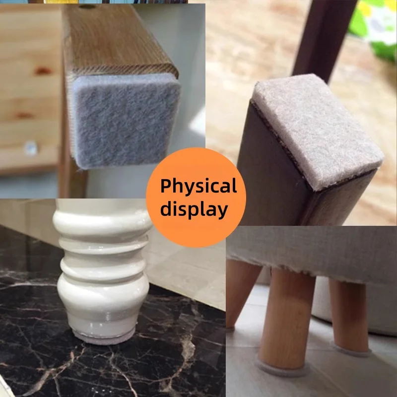 72/3pcs Self-adhesive Felt Chair Leg Pads Anti Slip Scratch Resistant Noise Resistant Floor Furniture Protection Pads Gaskets
