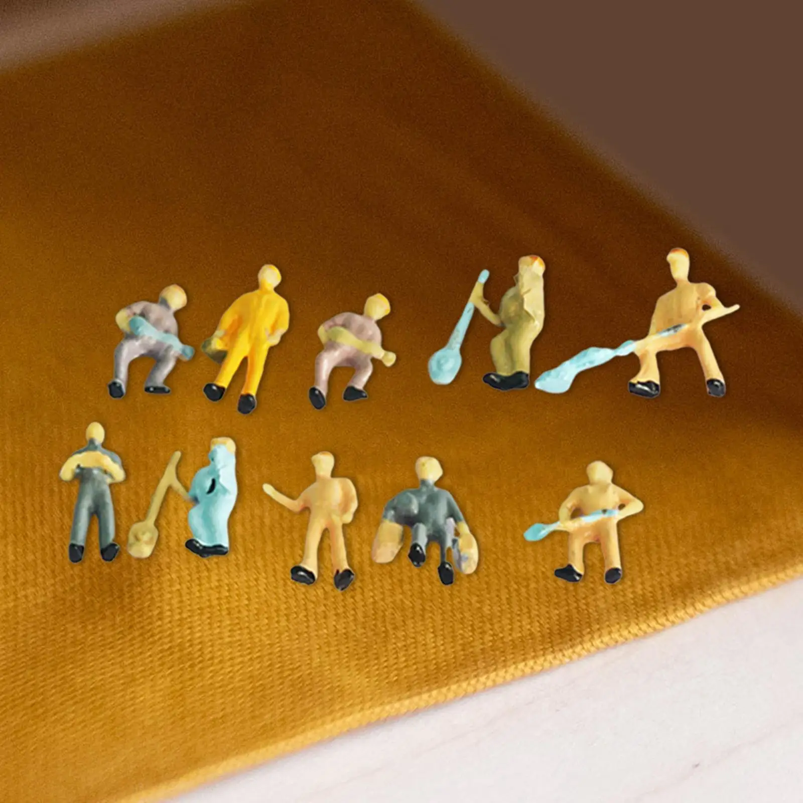 10 stuks 1/43 miniatuur model spoorwegwerker figuren treinbaan handgeschilderd