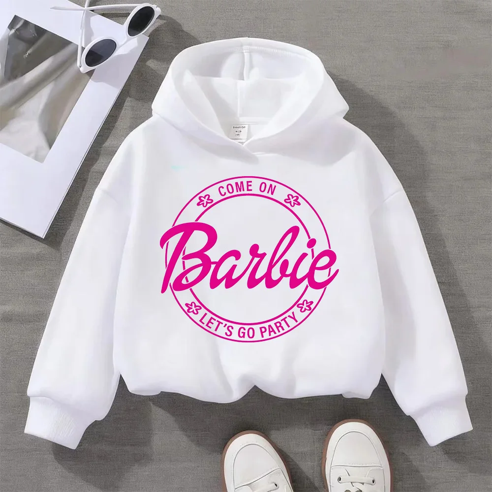 Fashion Barbie Graphic Kid Hoodie hot Hooded Sweatshirt Boys Girls Streetwear Casual Long Sleeve Children Clothes