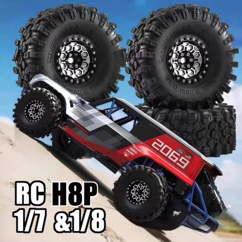 

RS R389 1/8 Wheels Hubs& Tires 4Pcs for Meijiaxin H8P/ YK4083/ Axial AXP8 RC Crawler Car Upgrade Parts Accessories