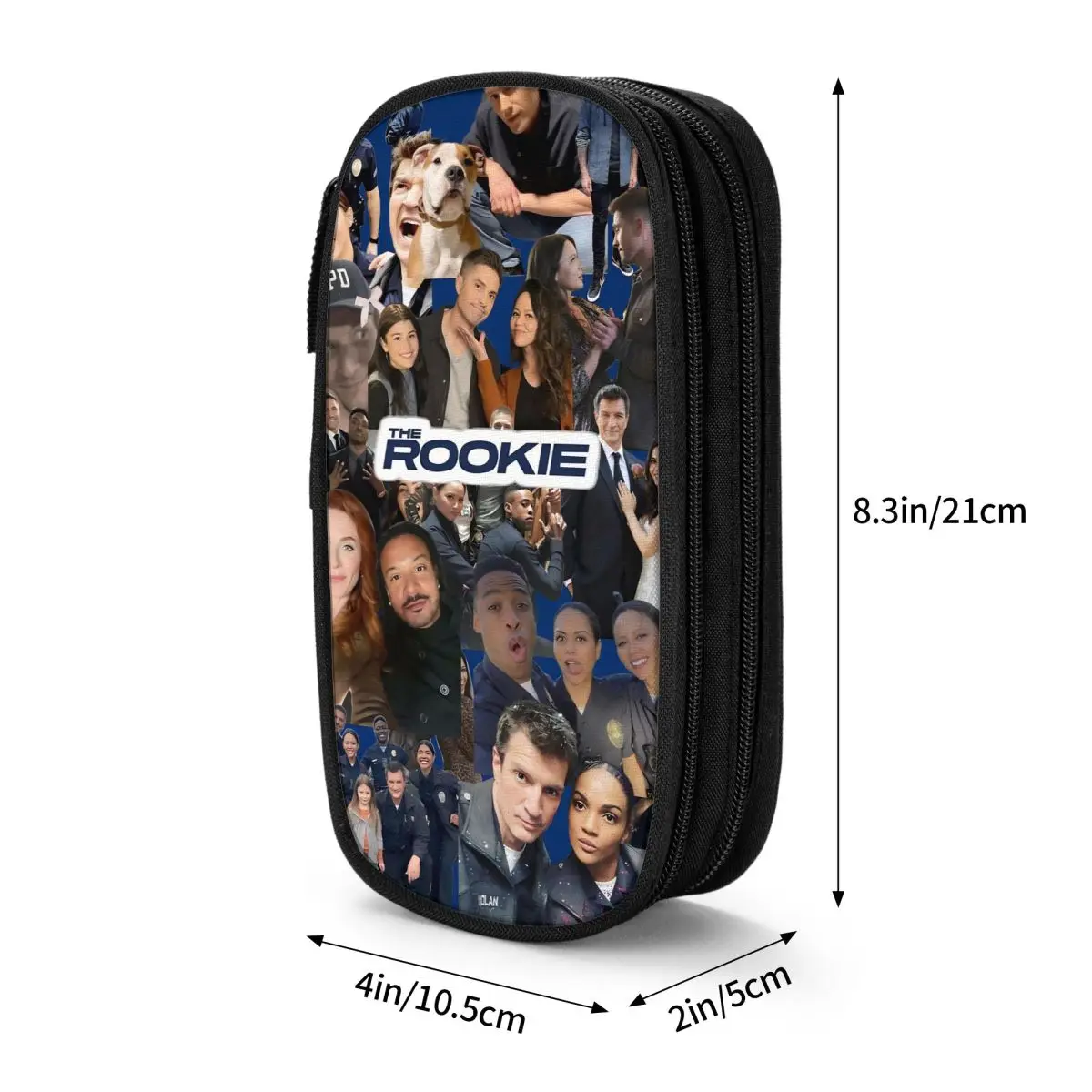 The Rookie TV Show مقلمة صندوق القلم حقيبة فتاة صبي تخزين كبير الطلاب مدرسة سستة pencelcases