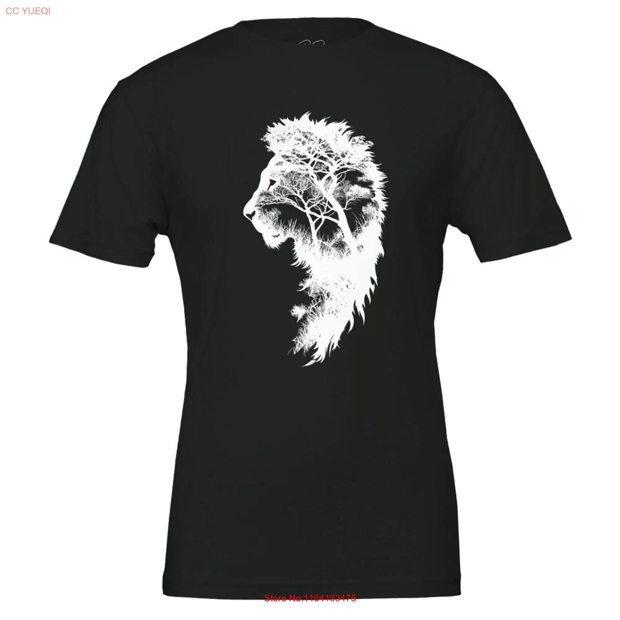 Roar of the Wild African Lion T Shirt Bella Canvas 3001 Vintage Black long or short sleeves