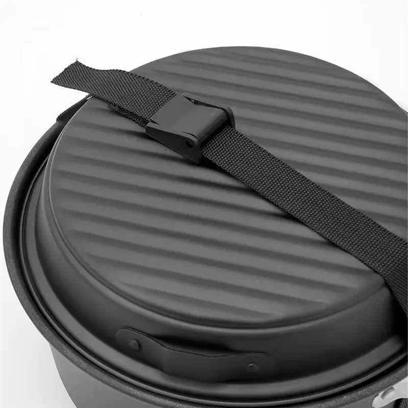 ABJO-5-Piece Non-Stick Camping Cookware Set With Kettle, Ideal For Outdoor Cooking And Camping Adventures, Easy To Clean