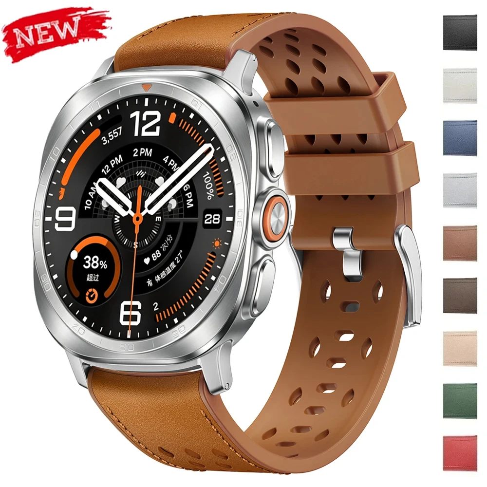 Lederarmband für Samsung Galaxy Watch Ultra 2 2026 47mm Silikonband Armband für Galaxy Watch Ultra 47mm 2025/2024
