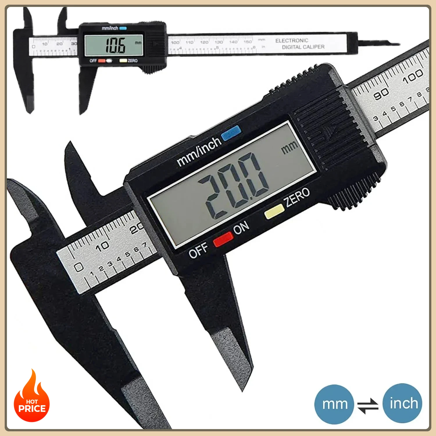 150mm 100mm 0.1mm Electronic Digital Caliper Vernier Caliper Measuring Tool Gauge Micrometer Measuring Tool Digital Ruler