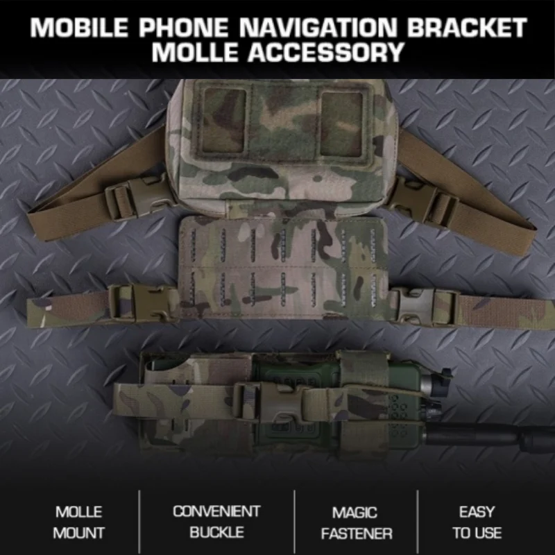 

Outdoor mobile phone navigation bracket fixed bracket MOLLE hanging accessories, portable buckle