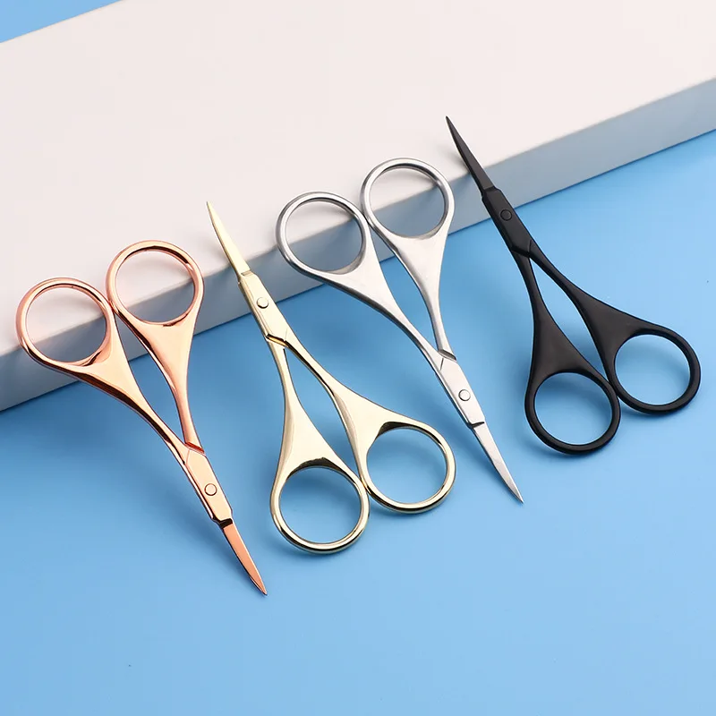 

Stainless Steel Manual Round Head Nose Hair Small Scissors Trimmer Does Not Hurt The Nasal Cavity Beauty Trimming Eyebrows