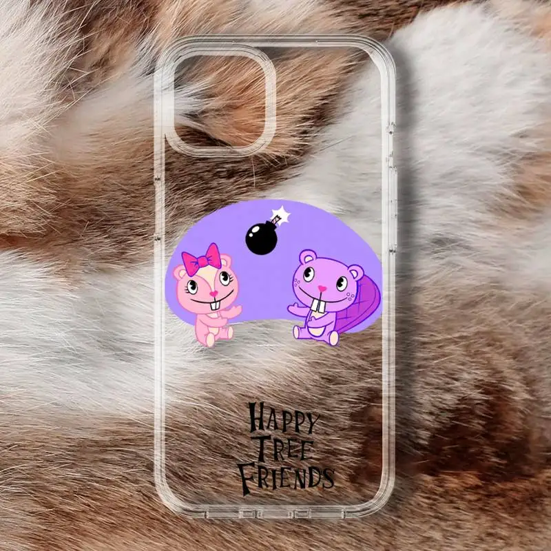 Süße Cartoon Happy Tree Friends Handyhülle für Samsung Galaxy S20 S21 S30 FE Lite Plus A21 A51S Note20 Transparente Hülle