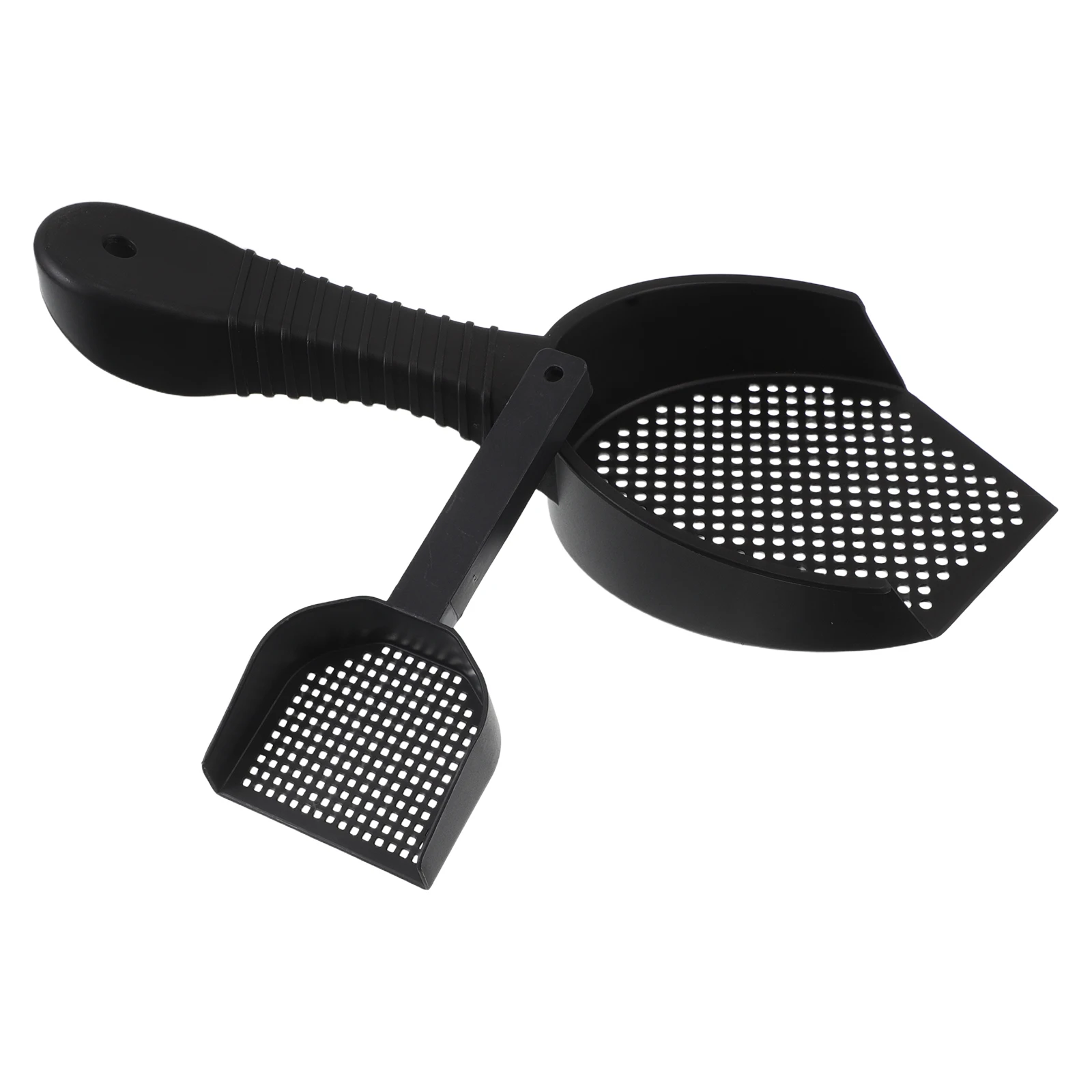 2 قطعة مغرفة القمامة القط ثقوب صغيرة غرامة غربلة خفيفة الوزن البلاستيك للقطط الزواحف متعددة الوظائف الرمال المغربل الحيوانات الأليفة القمامة