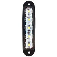 1PCS 5 LED 12V-24V Side Marker Lights Oval Front Rear Clearance Indicator Lamp Truck Accessorie for Trailer BUS Van Caravan
