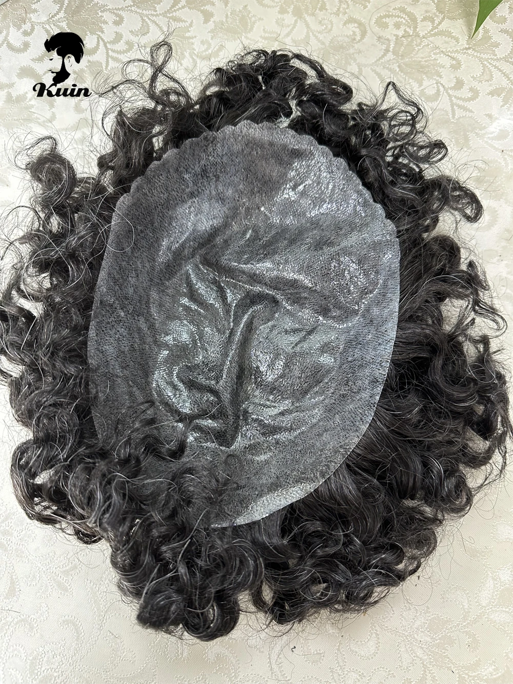 

Water Curly ISKIN Thin Skin Men Toupee Vloop Full PU 0.14mm Man Capillary Prosthesis Human Hair Replacement Human Hairline Wig