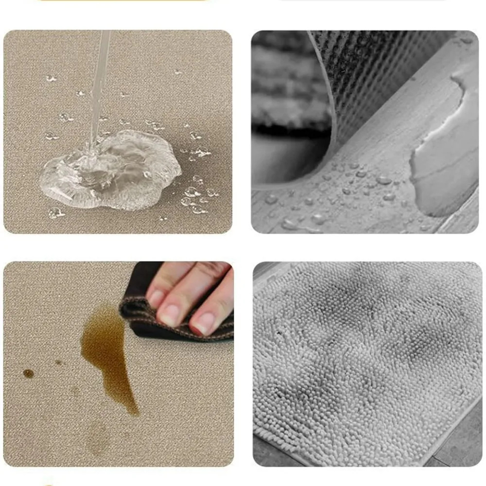 Luxury Kitchen Carpet Stain-resistant Oil-resistant L-Shaped Rug Wear-resistant Water Absorbent Kitchen Corner Mat Kitchen Decor