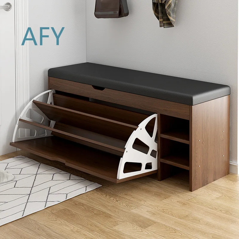 Shoe Changing Stool for Home Entryway Space Saving Chinese Style Shoe Bench for Doorway Shoe Cabinet Soft Tipping Bag Stool
