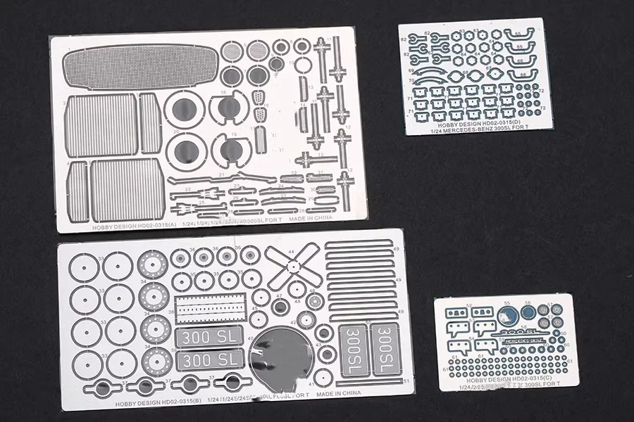 HobbyDesign 1:24 300SL Etching Sheet HD02-0315 Car Assembly Toy Accessory Model