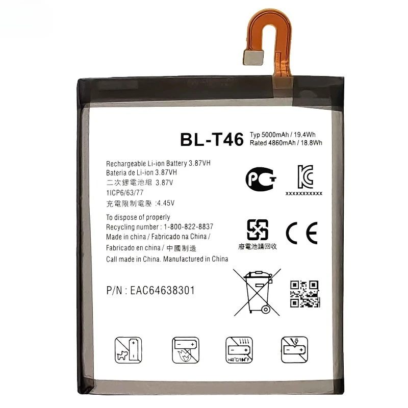 Neue hochwertige austauschbare BL-T46 Batterie für LG V60 ThinQ 5G LMV600VM V600VM V600QM5 Telefon Bateria