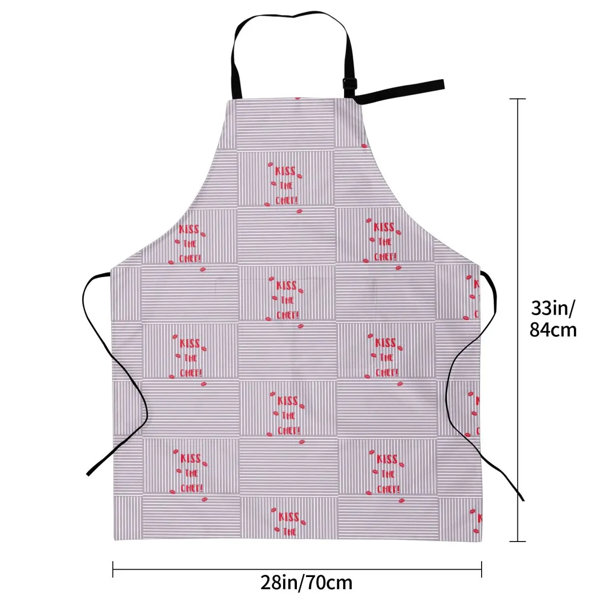 Kiss The Chef Aprons Chef Cooking Cuisine Tablier Sleeveless Bib Kitchen Cleaning Pinafore for Women Men Painting