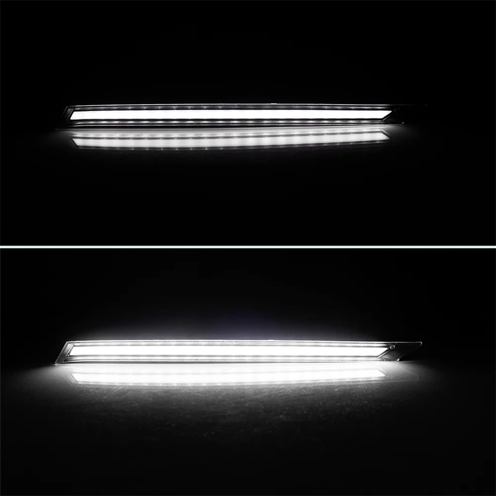 White LED Front Engine Bay Hood DRL Daytime Running Lights & Sequential Amber Turn Signal Lights For Toyota RAV4 2019 2020 2021