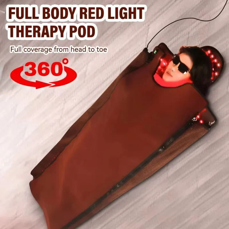 Full‑Body Pulse LED Red Light Sleeping Bag Blanket 660nm 850nm Wavelength Home Body Relax Skin Care LED Photon Wrap Device
