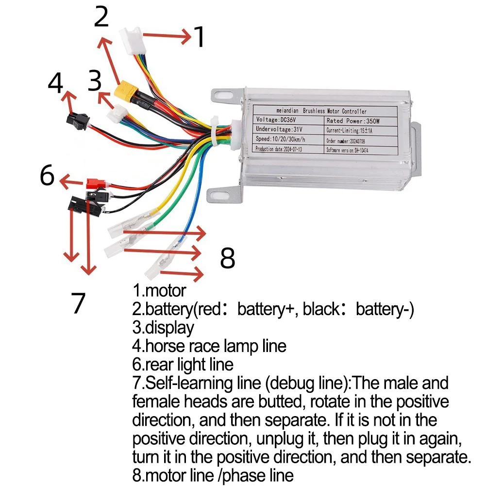 36V 350W Controller Dashboard Accelerator Scooter Replace Suit For E-Scooter Controller Dashboard Accelerator Scooter Suit