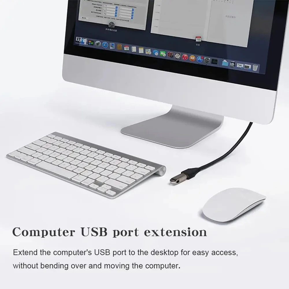 USB 2.0 Cable Extension Cable Durable Transmission Data Cord High Speed Extension Data Cable For Display Projector 0.6m/1m/1.5m