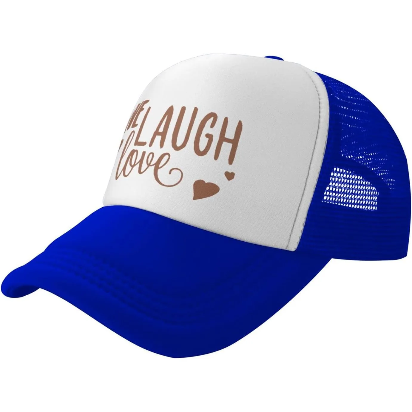 Live Laugh Love Trucker Hat Polyester Mesh Baseball Snapback Cap for Men Women Casual Outdoor