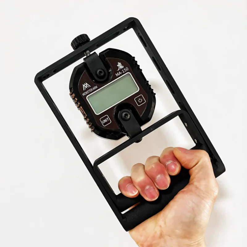 Digital Hand Grip Strengthener Dynamometer - Adjustable Metal Grip Trainer for Finger Wrist Forearm Strength Training