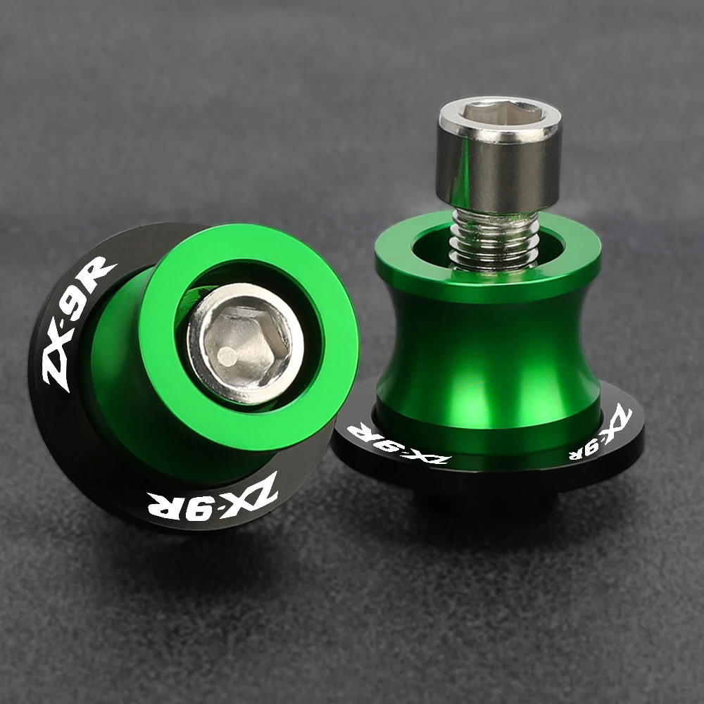 10mm Motorcycle Swingarm Sliders Spools Screw For KAWASAKI ZX-9R ZX9R NINJA ABS 1994 1995 1996 1997 1998 1999 2000 2001 2002-On