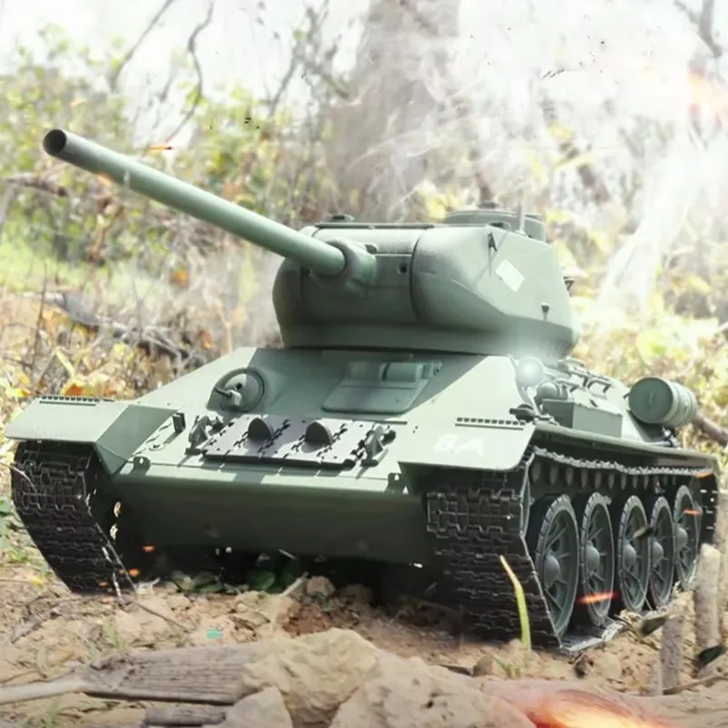 Henglong Tank 3909 Sovietico T-34 Simulazione Telecomando elettrico Proiettili BB Tiro Giocattoli modello militare
