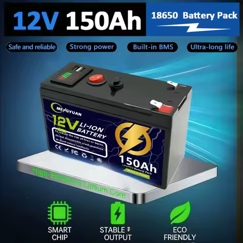 12V 150Ah Lithium LiFeP04 Battery for Solar Charging,Fish Finder Marine Outdoor Camping Off-Grid Applications with USB Port