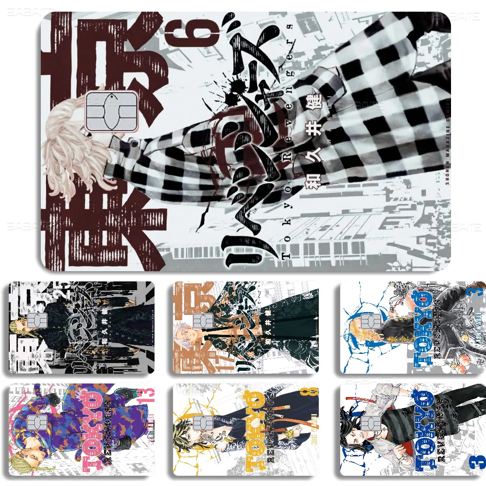 Japanese Anime Tokyo Revengers Anmie Sticker Film Skin Cover For Credit Card Debit Bank Card Front