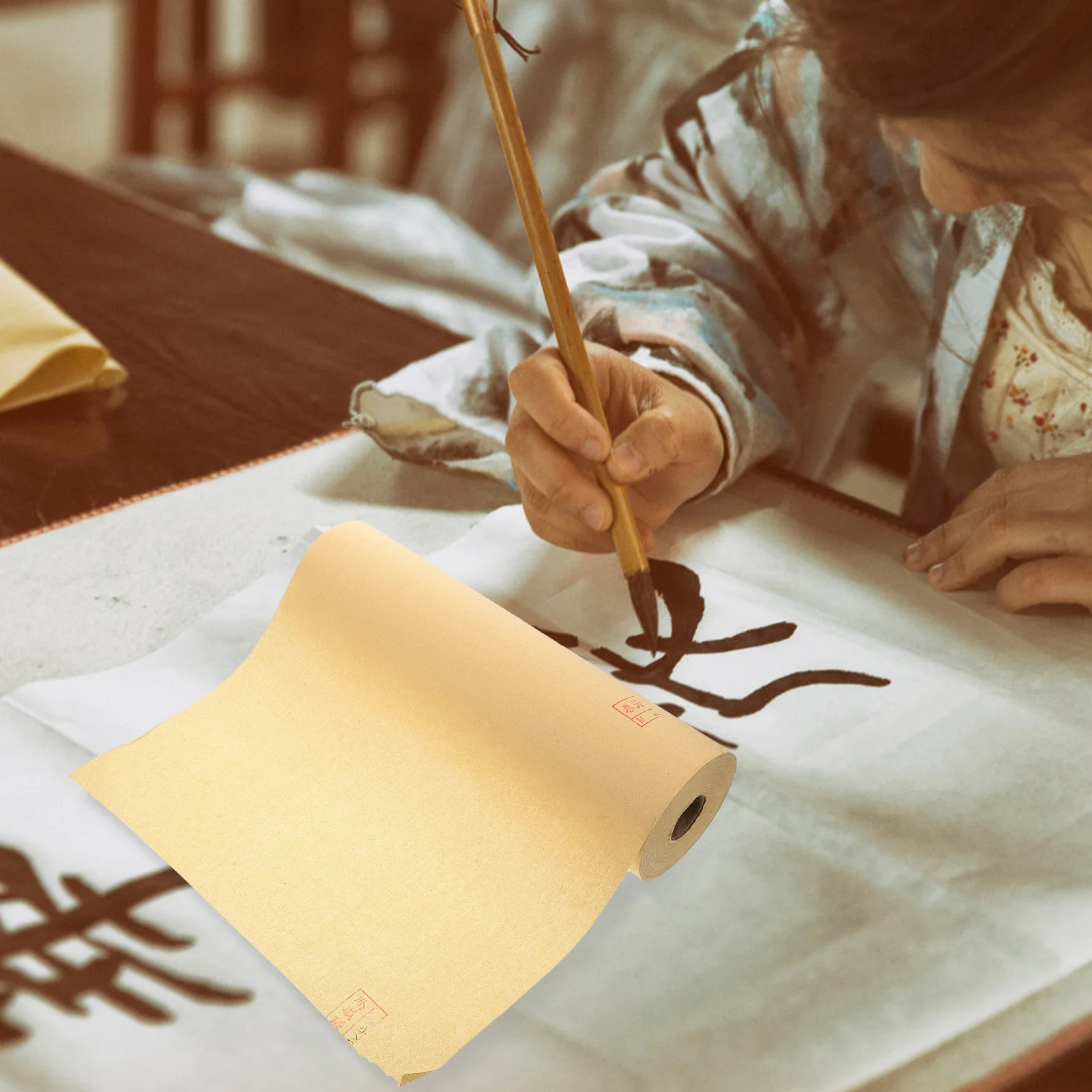 

Calligraphy Paper Retro Breasted Drawing Writing Reel Parchment Student Painting