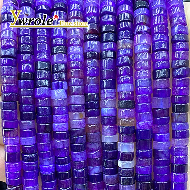 

Natural Stone 3x6MM Rondelle Purple Stripe Agate Onyx Loose Spacer Beads for Jewelry Making DIY Bracelet Charms Accessories