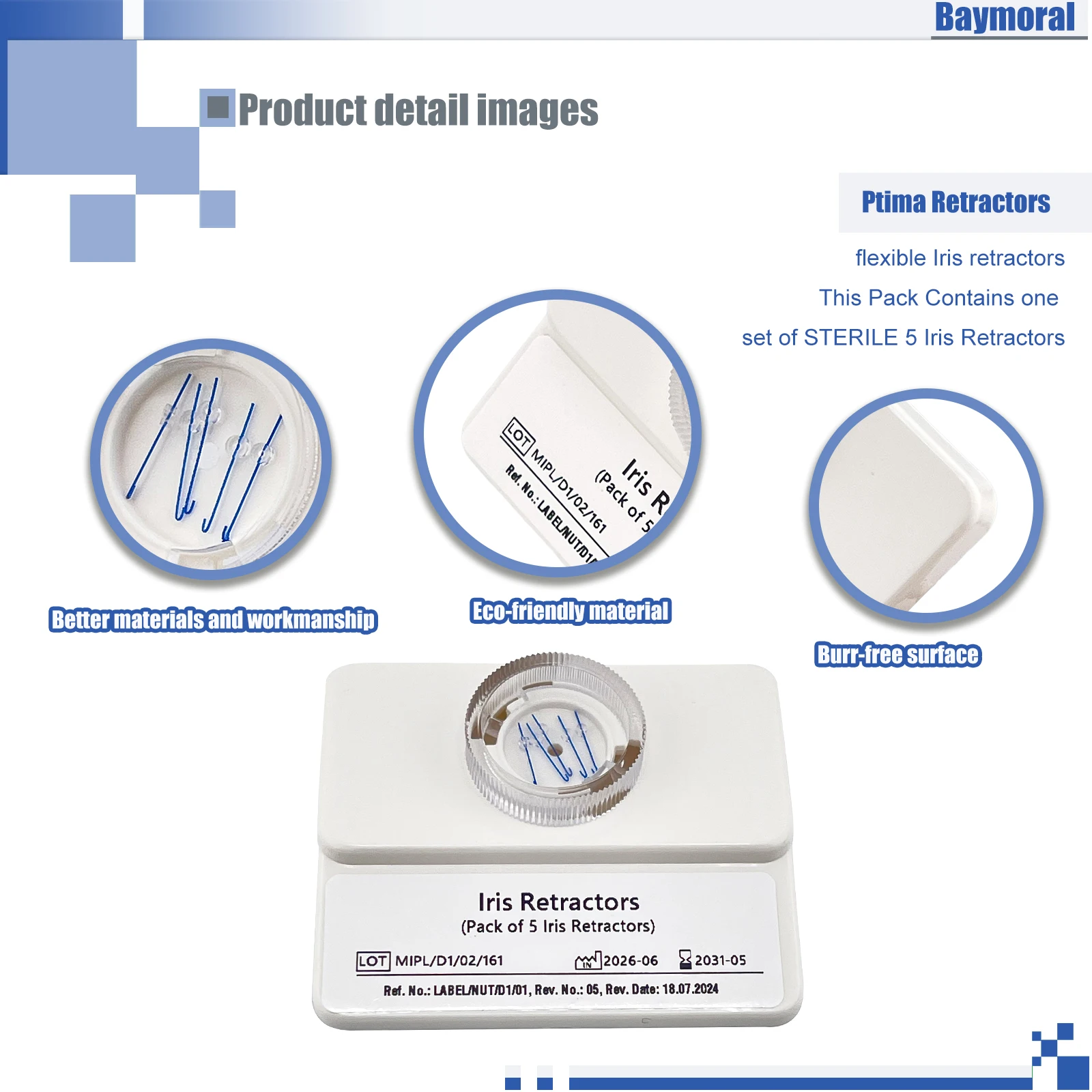 Genisi LASIK Speculum Adjustable Eyelid Retractor for LASIK Refractive Surgery Ophthalmic Instrument Disposable Supplies