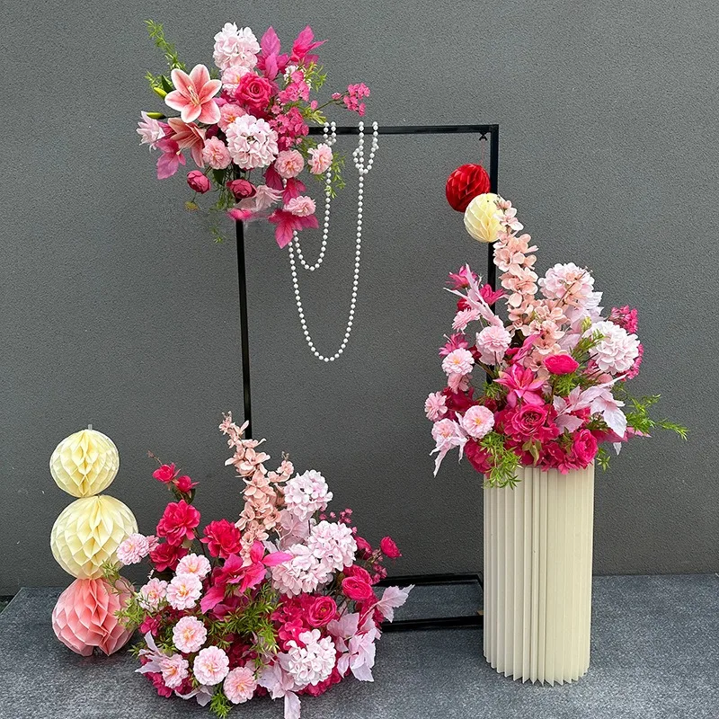 

Decorative arrangement flower row simulation floral arch