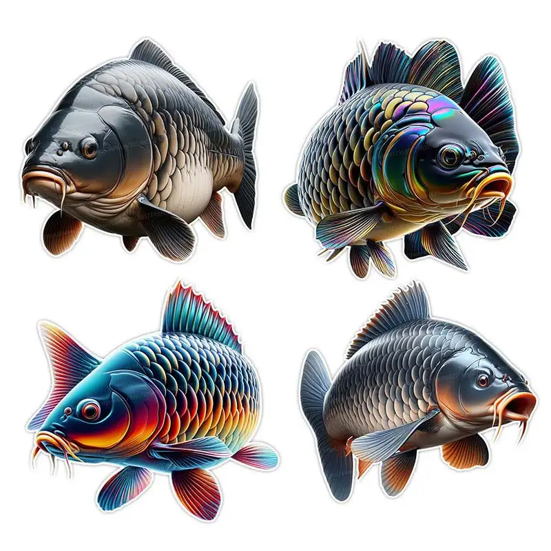 Creative Fish Car Sticker Outdoor Sports Go Fishing Automobiles & Motorcycles Waterproof Kayak Boat Vinyl Decals Sticker SH606