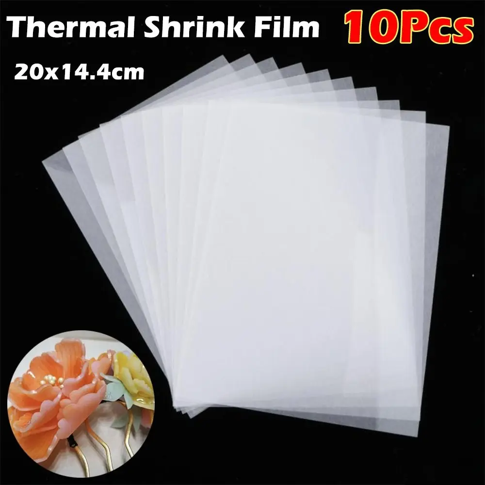 3/5/10Pcs Schrumpfen Kunststoff Blätter DIY Spaß Thermische Schrumpfen Film Transluzente Schrumpfen Kunst Film Papier handgemachte Herstellung